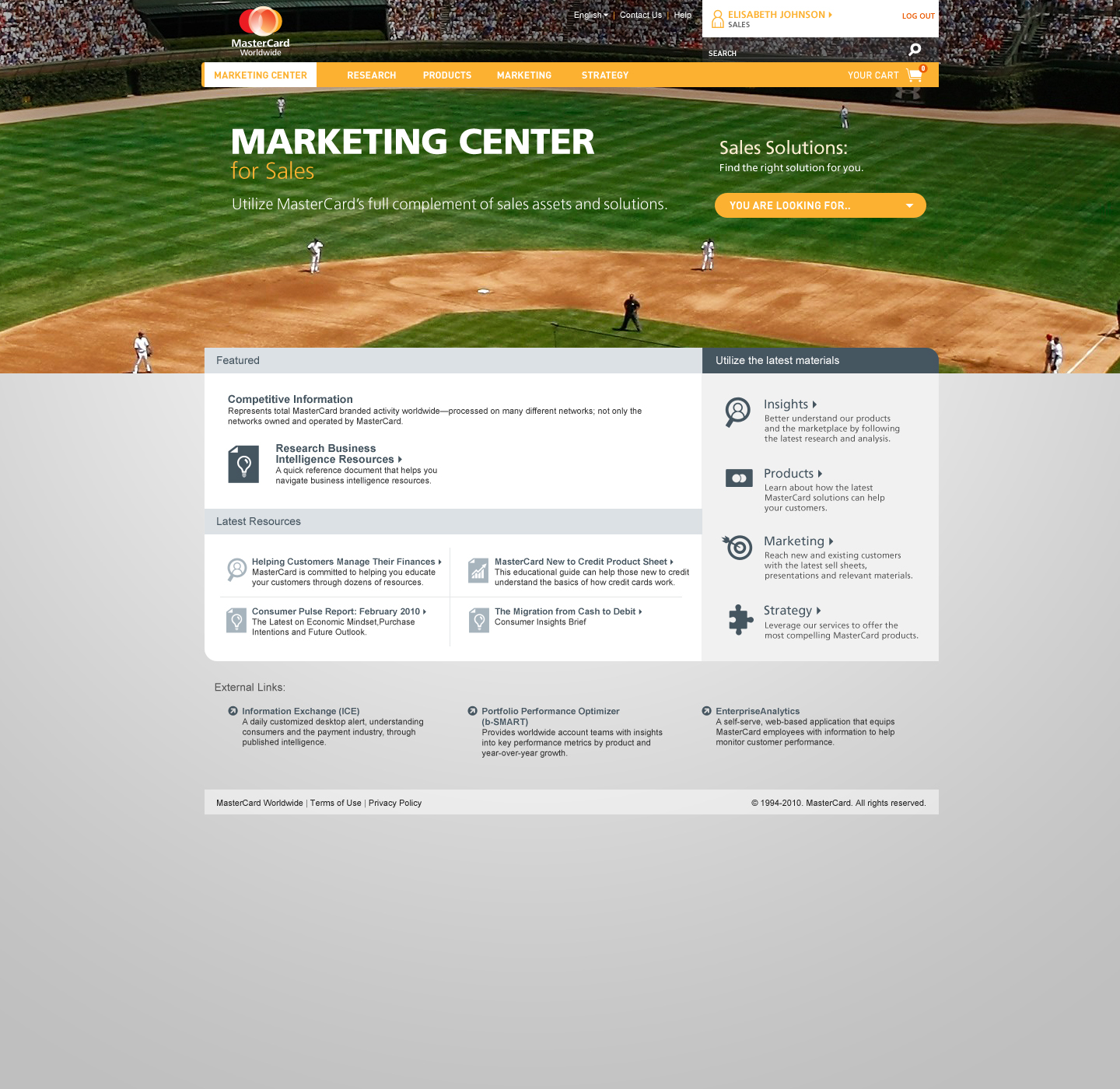 Master Card Marketing Center